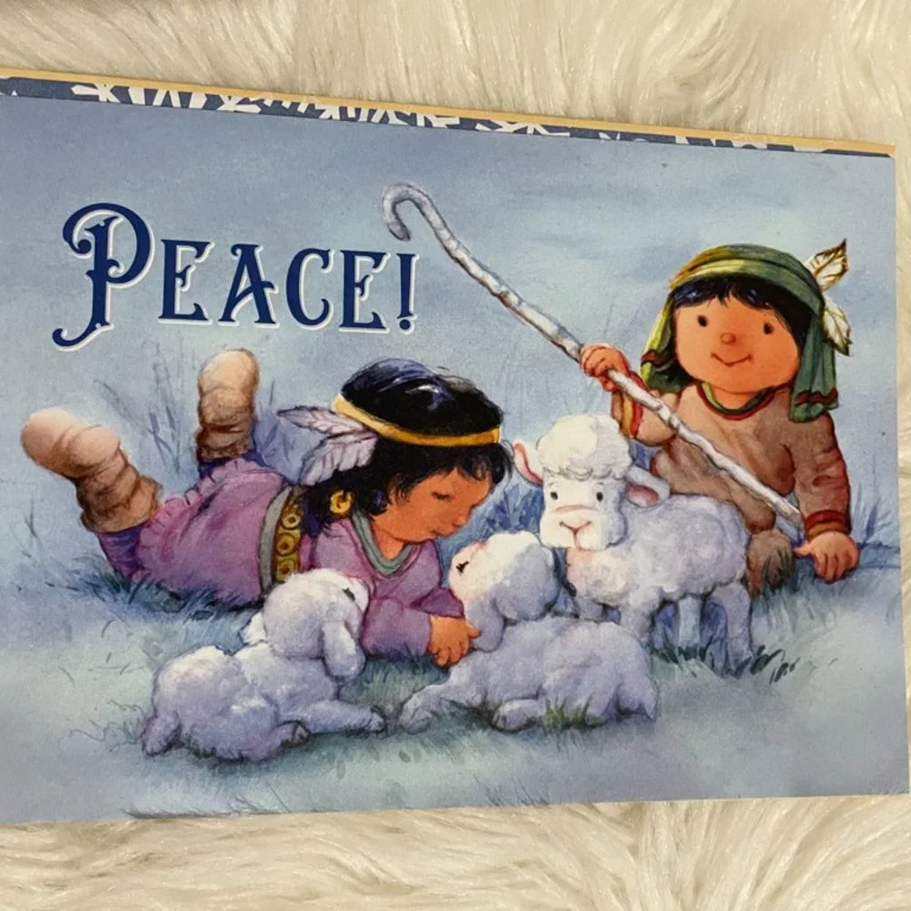5 JOYFUL Blessings Religious themed Holiday cards by St. Labre Indian School